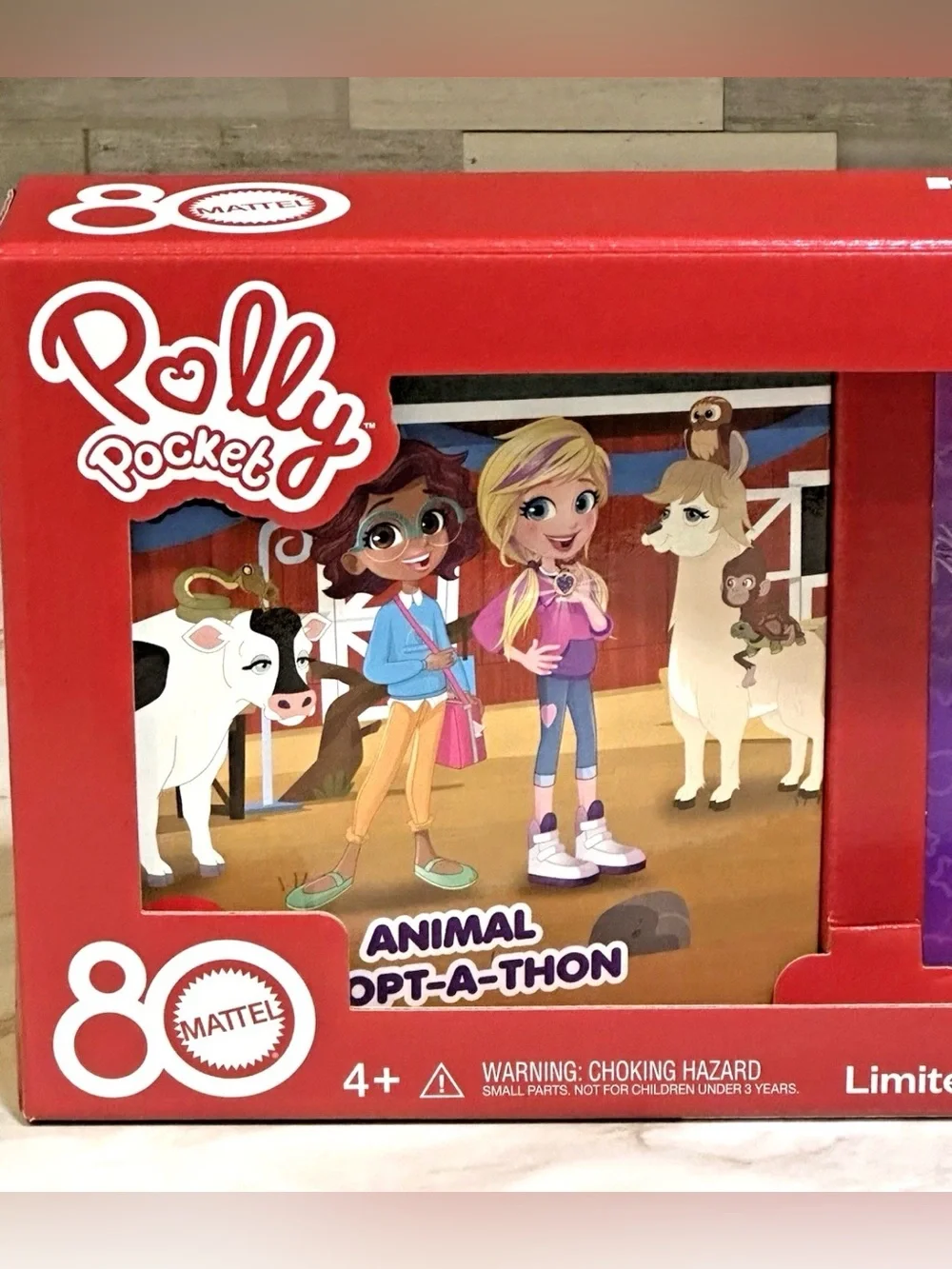 Mattel Polly Pocket Limited Edition Gift Set Animal Adopt-a-Thon Doll and Book